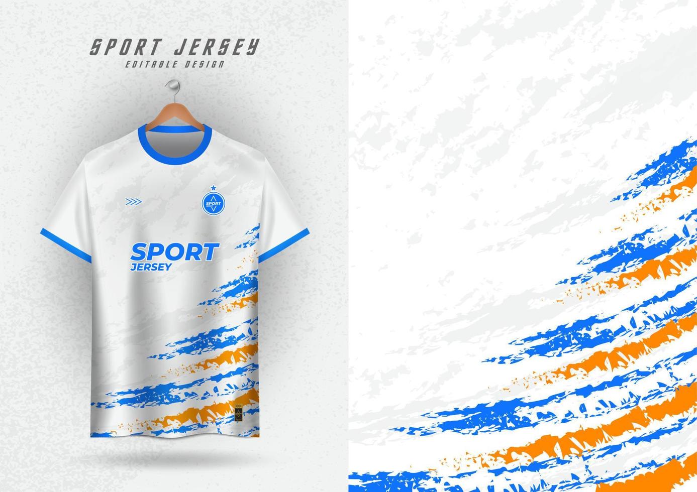 background mockup for sport jersey football running racing, sidebrush blue and yellow vector