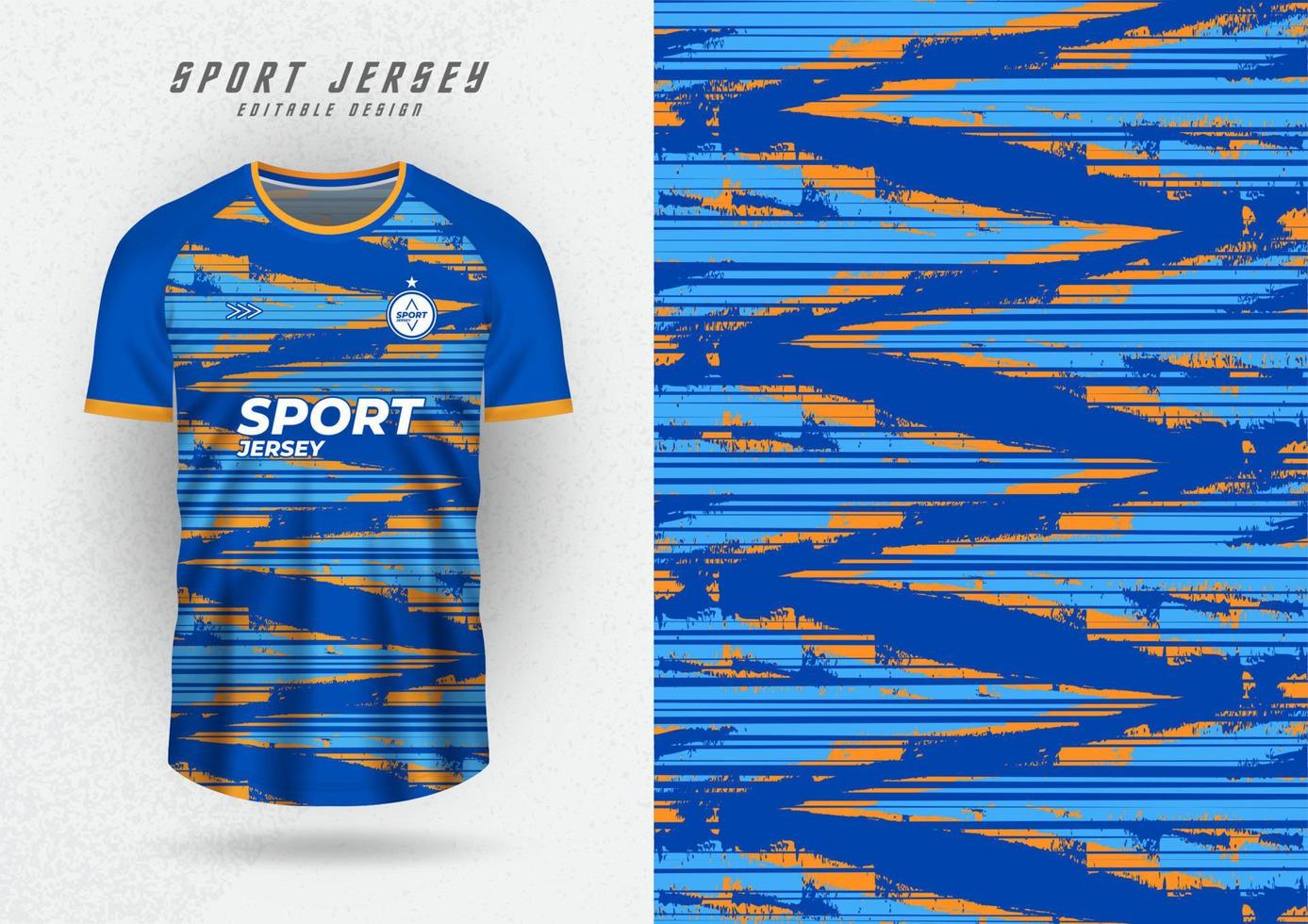 fondo de diseño de camiseta para el juego de fútbol de ciclismo de carreras de jersey de equipo patrón de zigzag azul vector