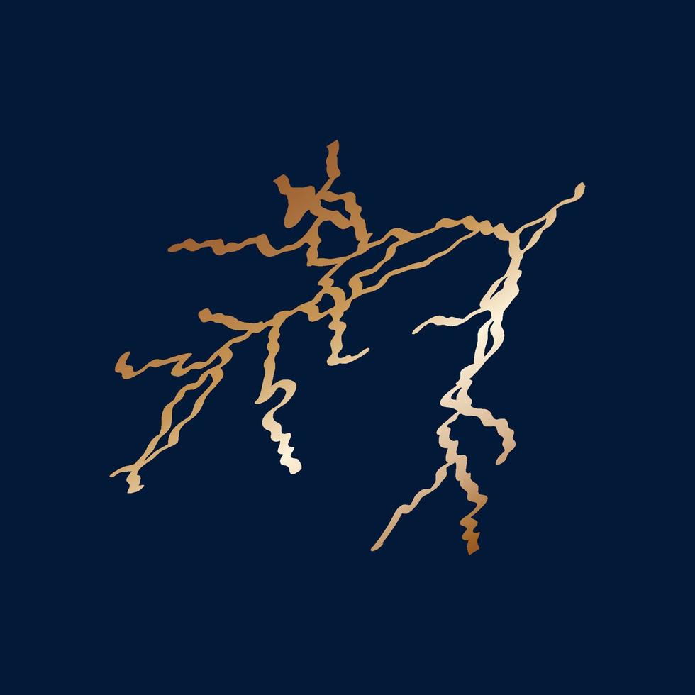 vector de diseño de portada de kintsugi dorado. textura de mármol dorado de lujo. patrón de grietas y suelos rotos para artes murales, decoración del hogar, impresión y papel tapiz.