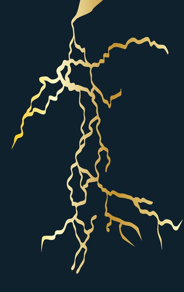 Gold kintsugi cover design vector. Luxury golden marble texture. Crack and broken ground pattern for wall arts, home decoration, print and wallpaper. vector