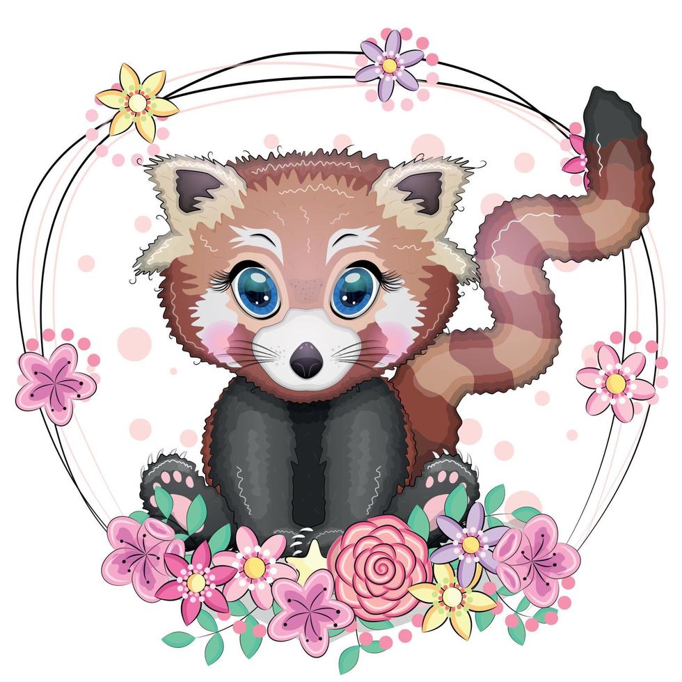 Red panda, cute character with beautiful eyes, bright childish style. Rare animals, red book, bear. 16068692 Vector Art at Vecteezy Red panda, cute character with beautiful eyes, bright childish style. Rare animals, red book, bear. 16068692 Vector Art at Vecteezy