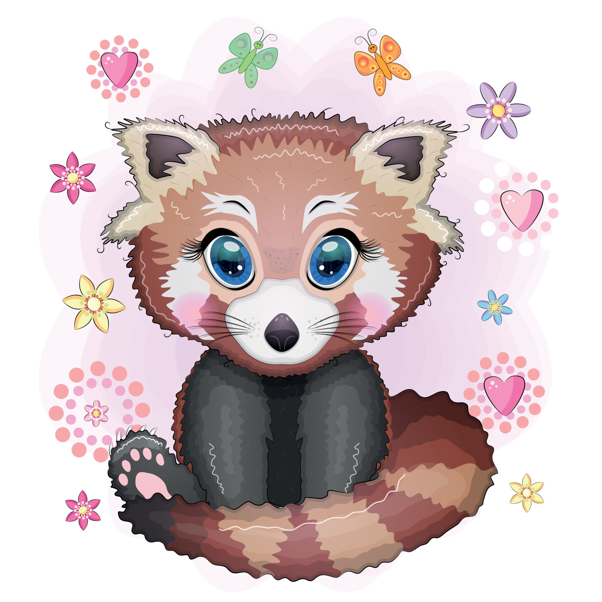 Red panda, cute character with beautiful eyes, bright childish style. Rare animals, red book, bear. 16068702 Vector Art at Vecteezy Red panda, cute character with beautiful eyes, bright childish style. Rare animals, red book, bear. 16068702 Vector Art at Vecteezy