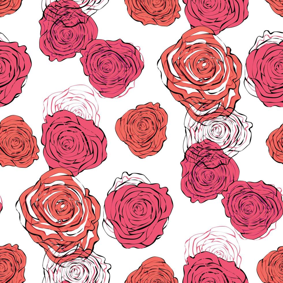 elegante diseño sin costuras con hermosas rosas rosadas para tu diseño vector