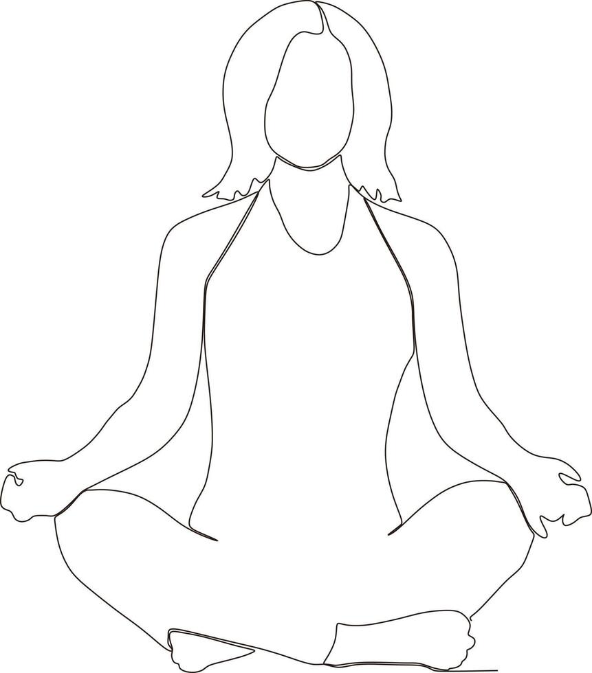 continuous line of beautiful woman ballet dance poses vector