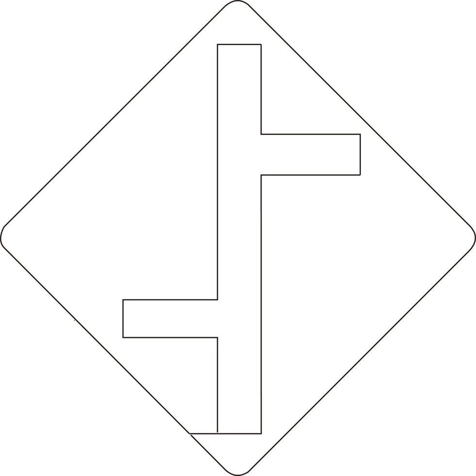 continuous line art drawing of traffic signs vector