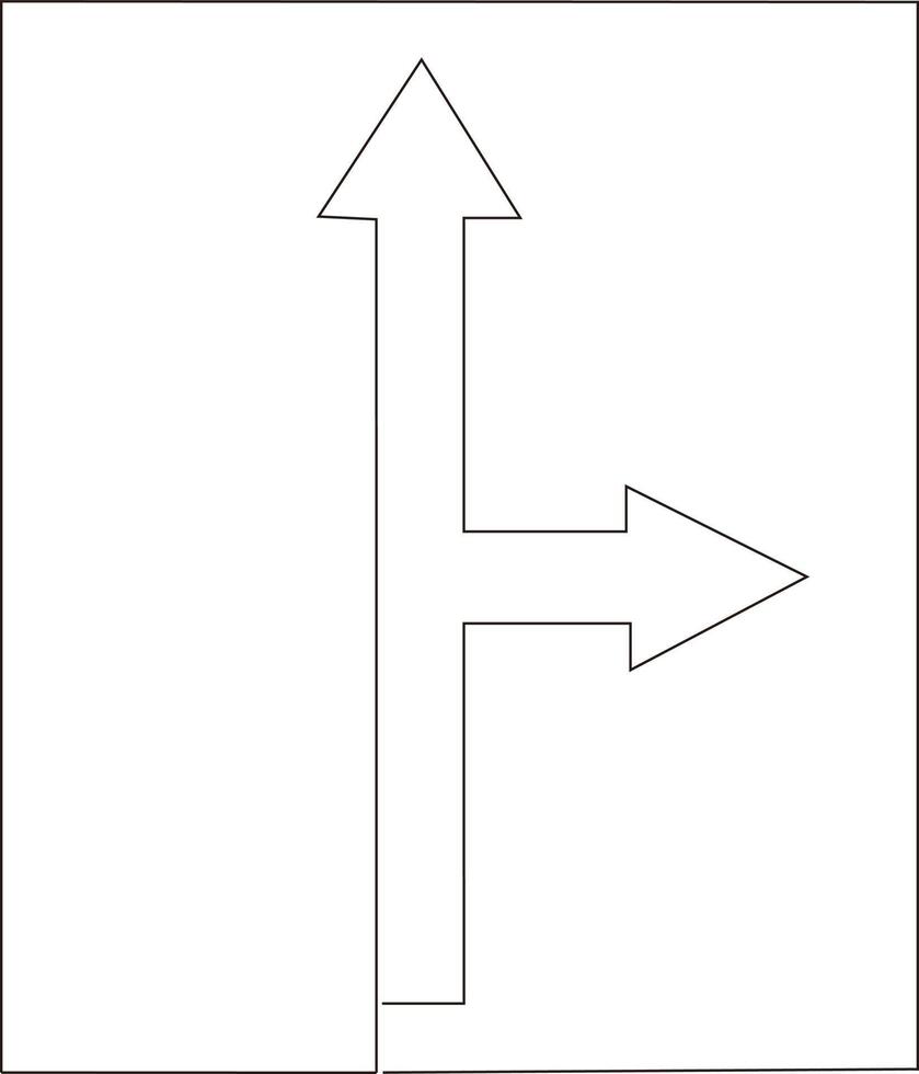 continuous line art drawing of traffic signs vector