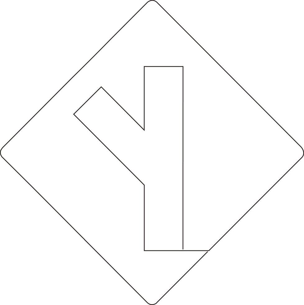 continuous line art drawing of traffic signs vector