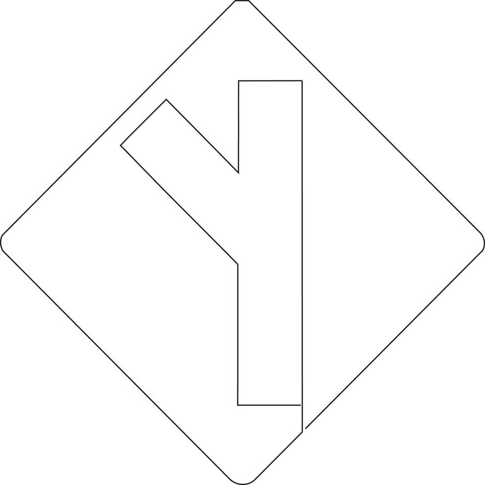 continuous line art drawing of traffic signs vector
