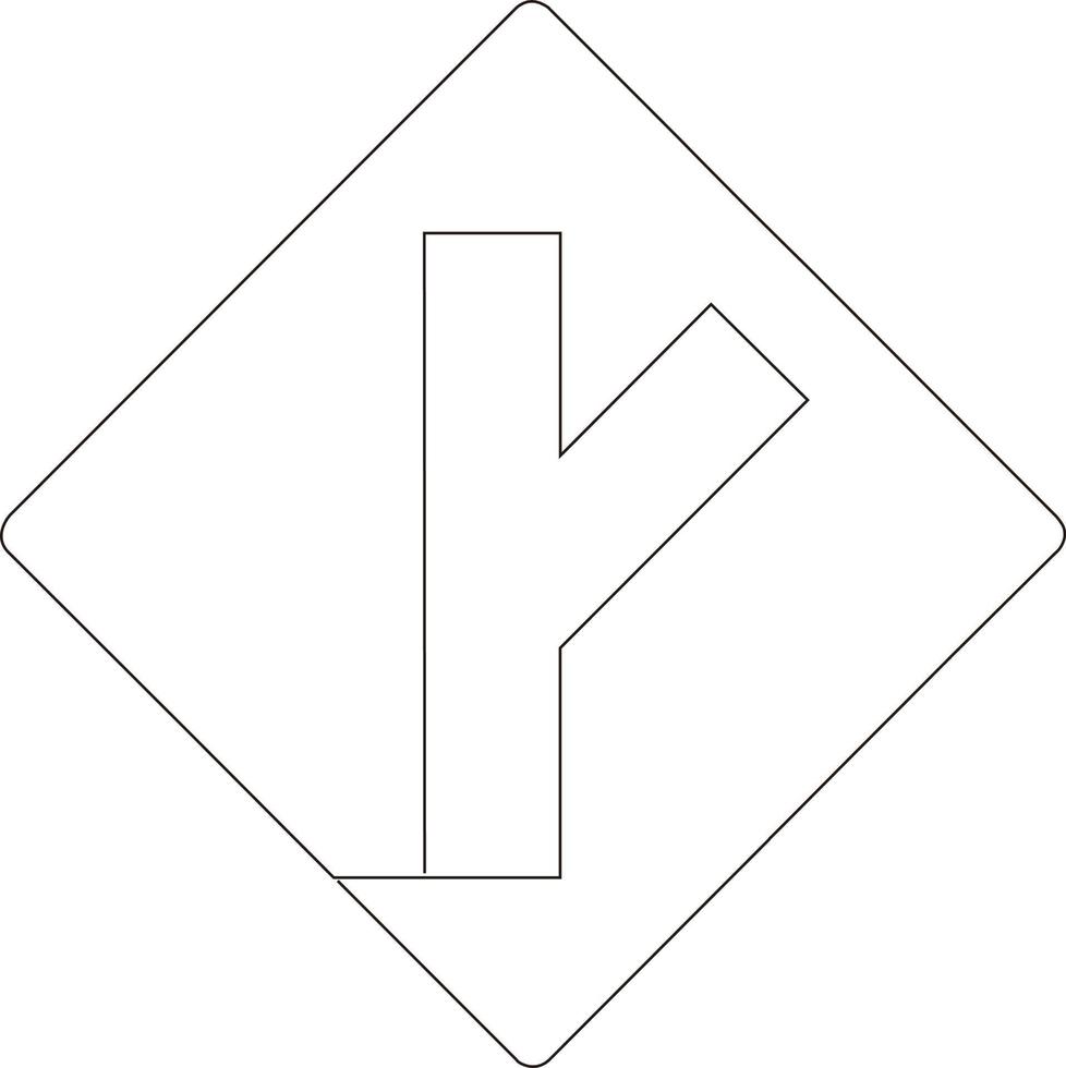 continuous line art drawing of traffic signs vector