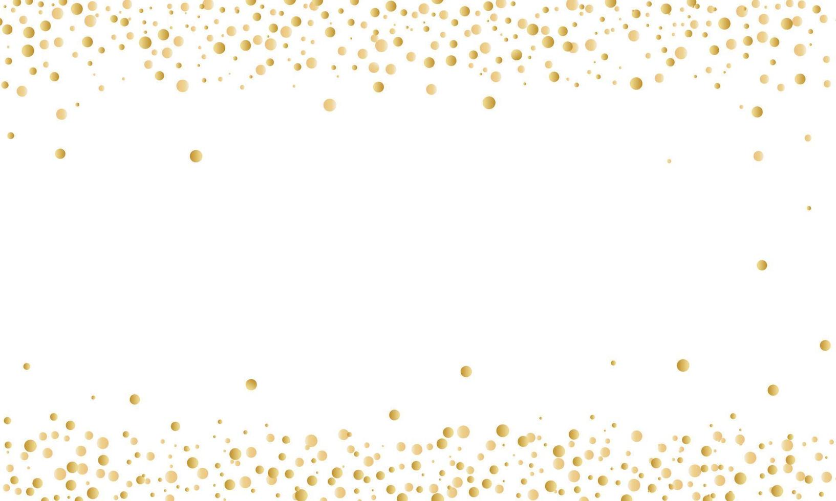 fondo de felicitación con confeti dorado arriba y abajo. ilustración vectorial vector