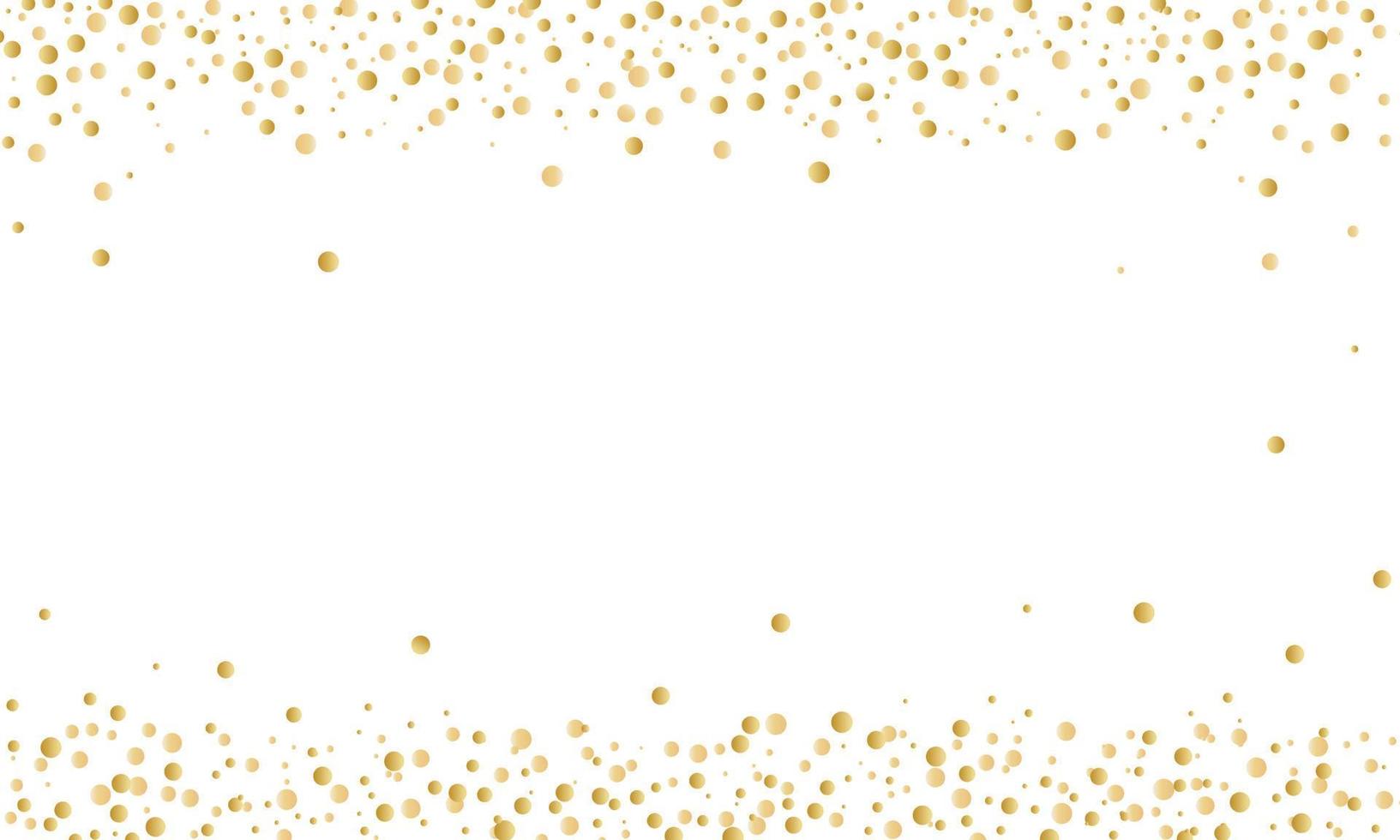 congratulatory background with gold confetti top and bottom . Vector illustration