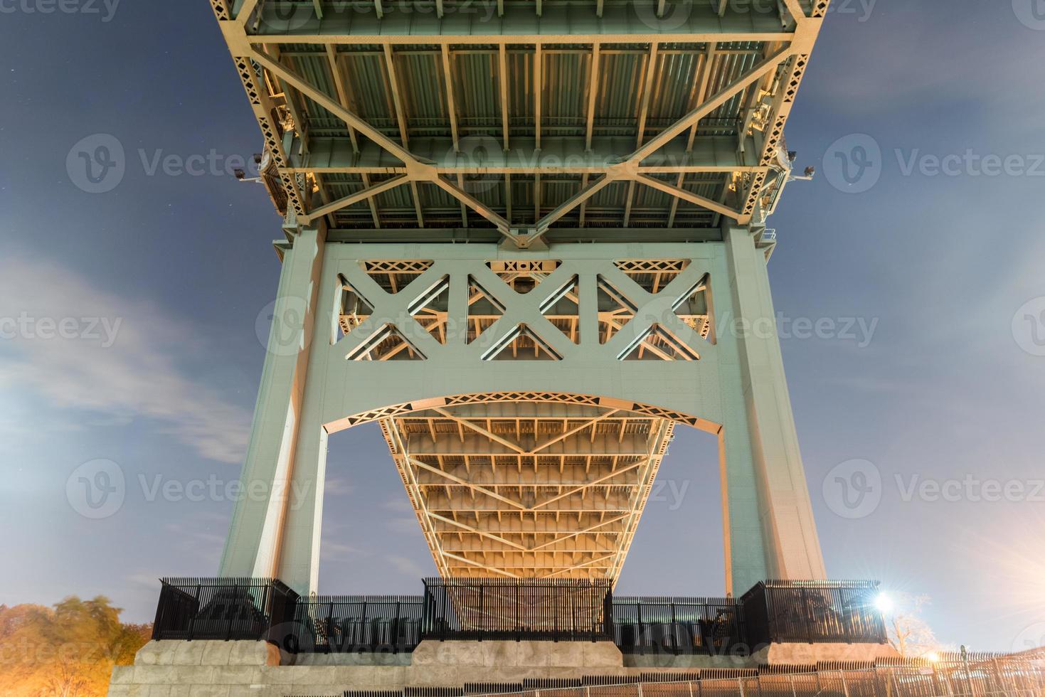 Robert F. Kennedy Bridge at night, in Astoria, Queens, New York photo