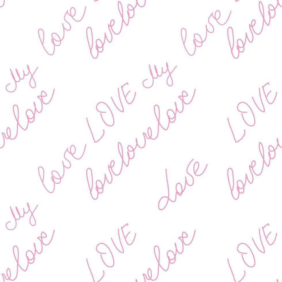 love you hearts romantic pattern illustration isolated on white. black and white seamless pattern for wallpaper, textiles, packaging, scrapbooking, foil stamping. vector