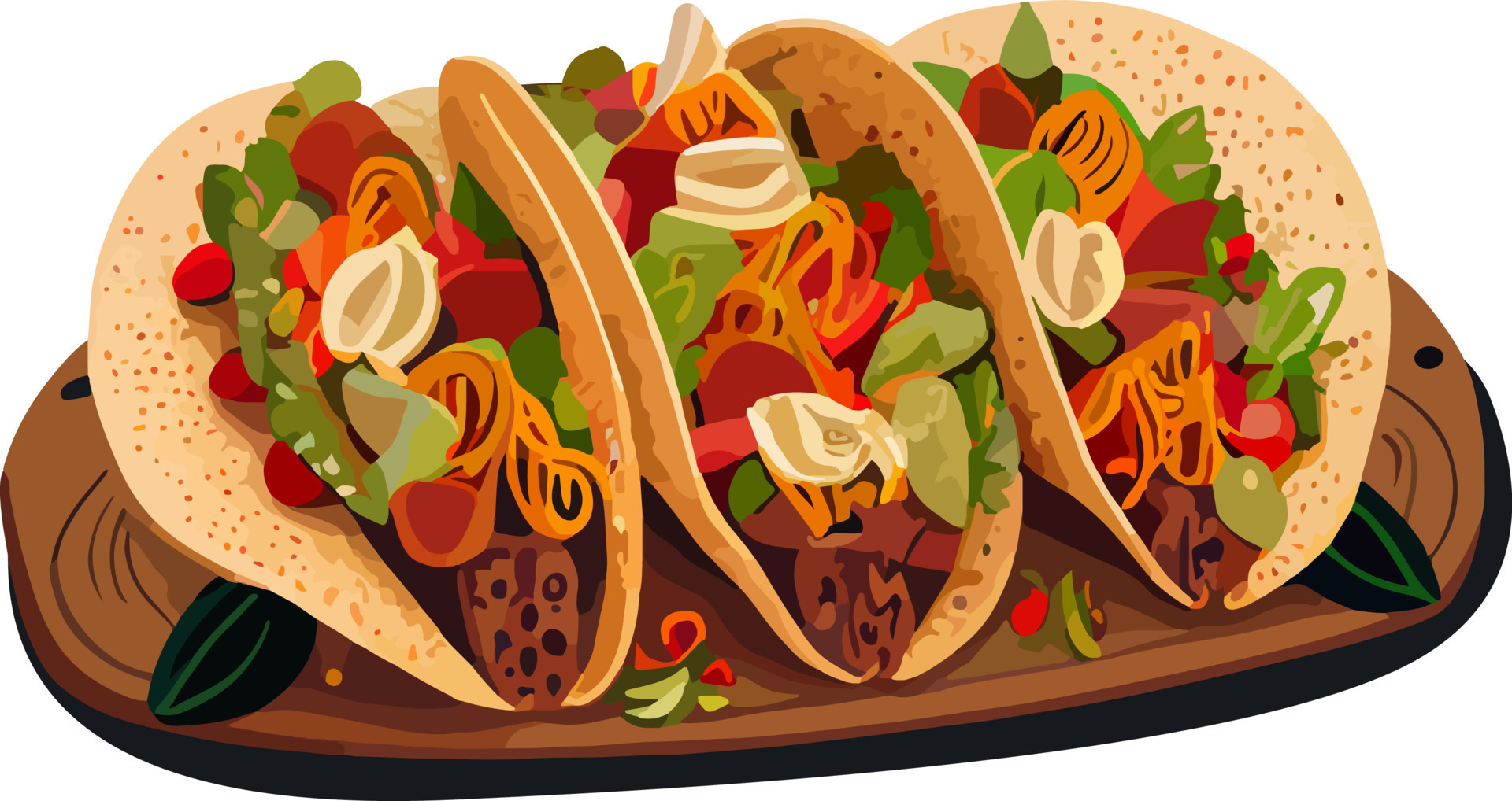 Mexican Tacos Poster. for fast food snack and takeout menu 16069793