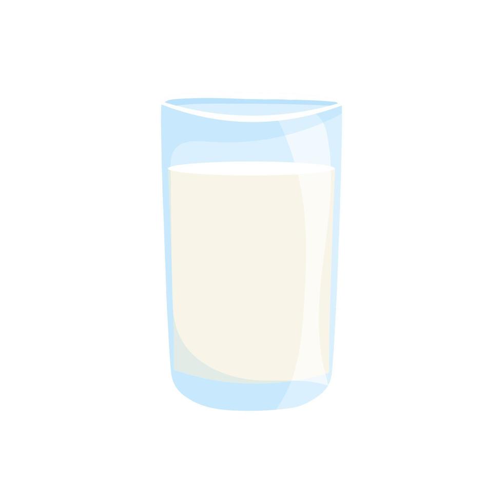 Glass of milk vector illustration