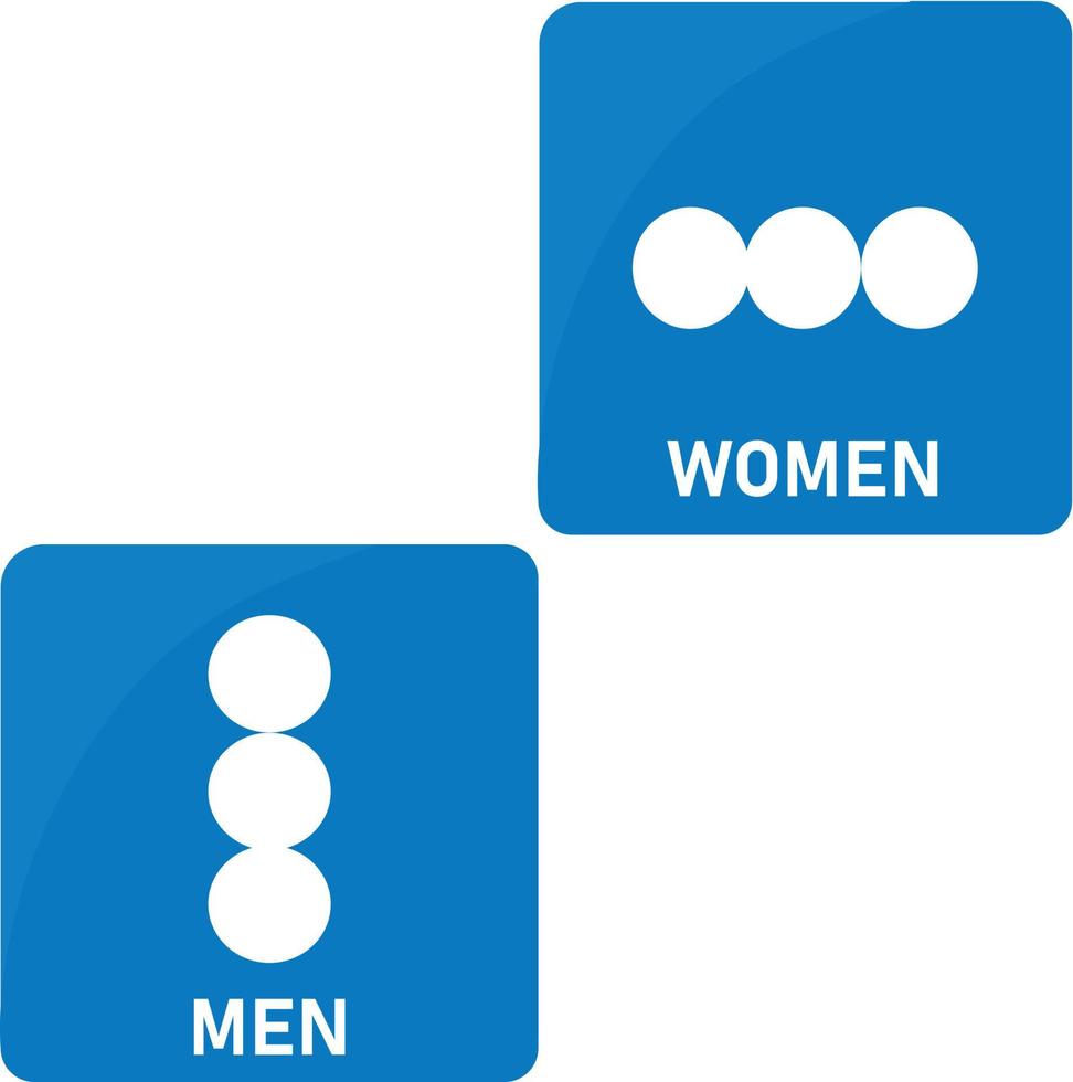 illustration of a set of toilet signs vector