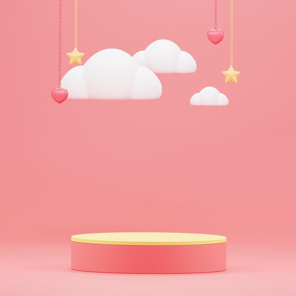 3d abstract scene background podium photo