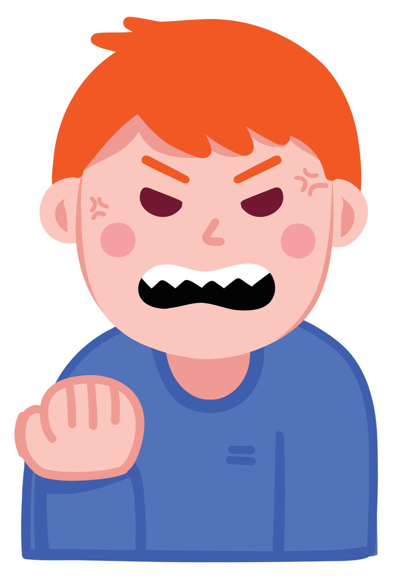 sticker-of-an-angry-boy-16070808-vector-art-at-vecteezy