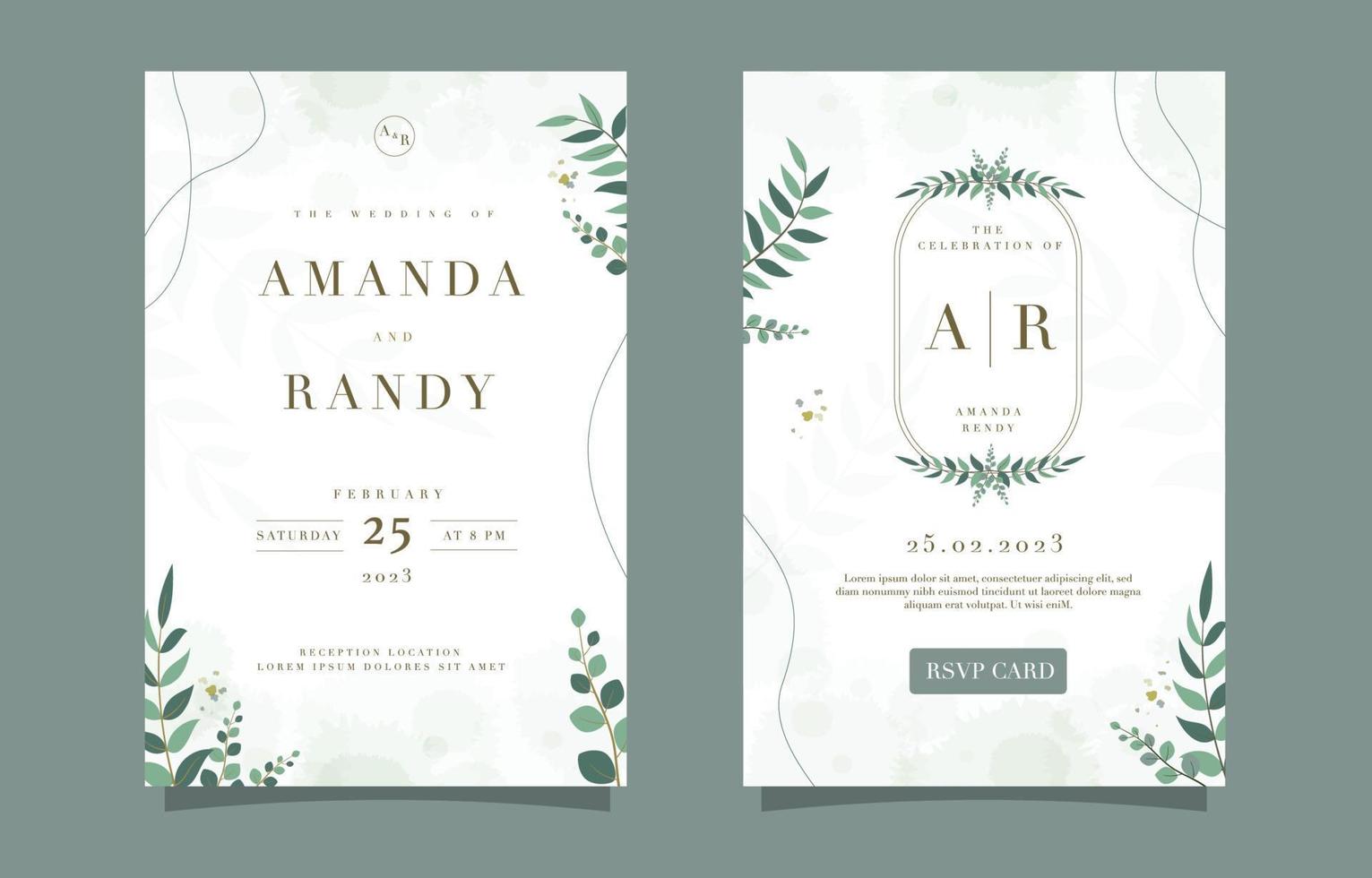 Wedding Invitation Formal Template vector