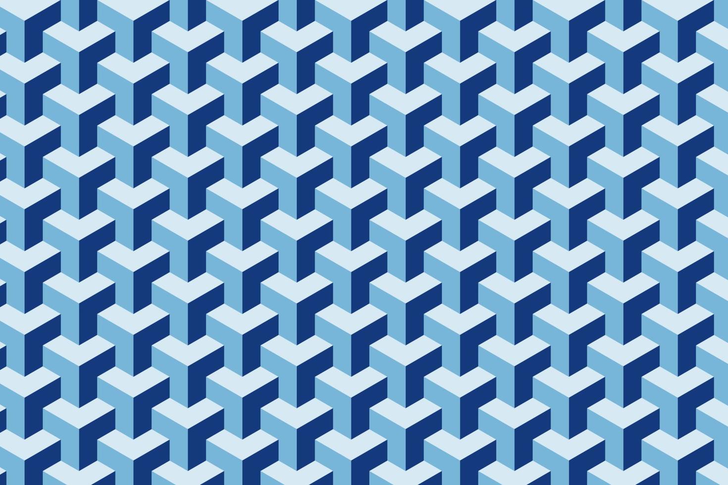 Blue 3d polygonal seamless pattern vector background
