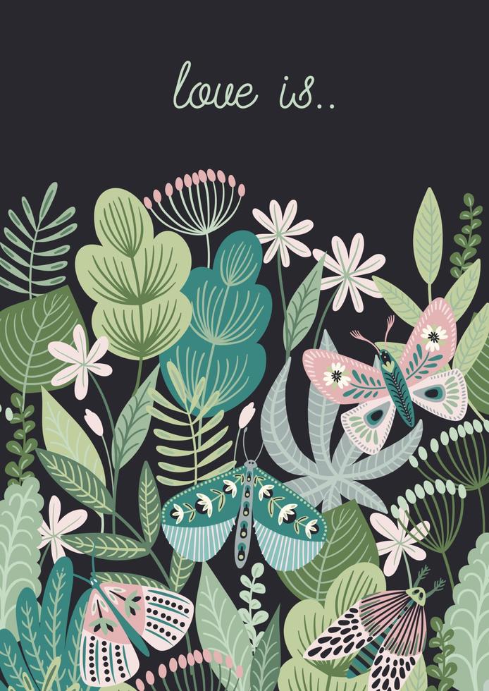 Floral design concept for Valentines Day and other use. Vector flower illustration.