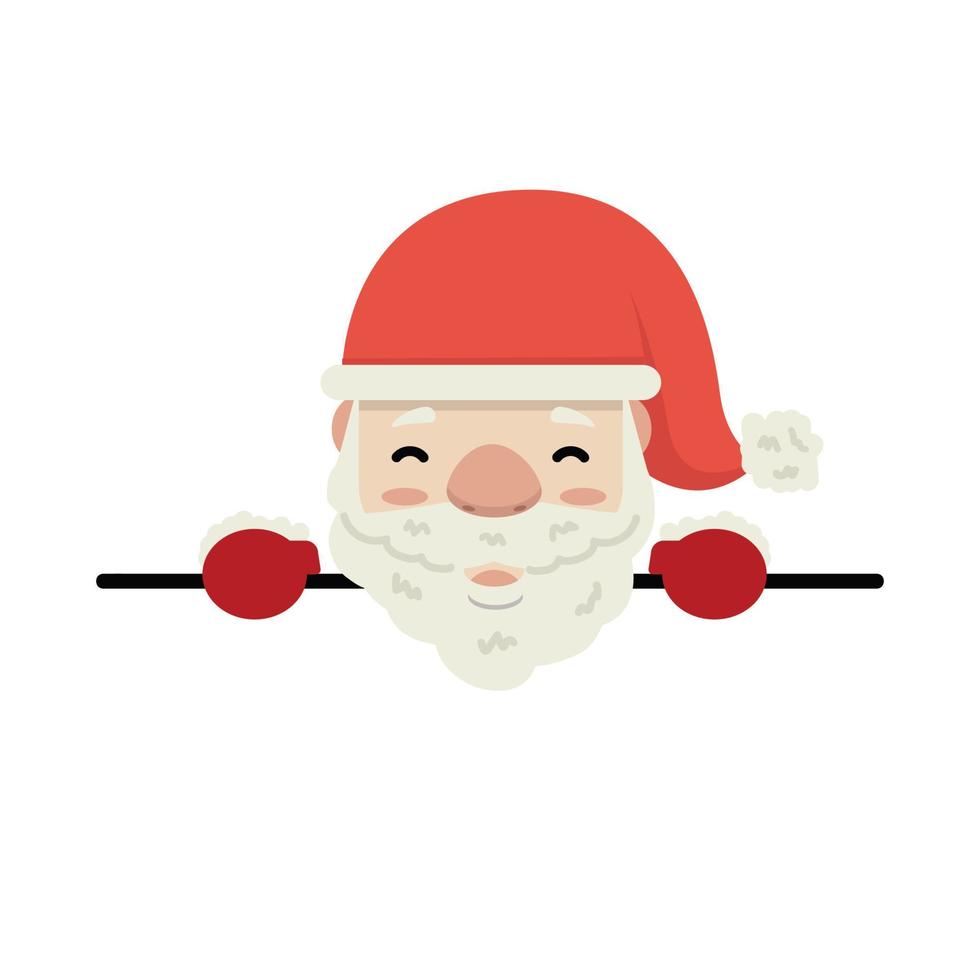 santa claus con cartel en blanco vector