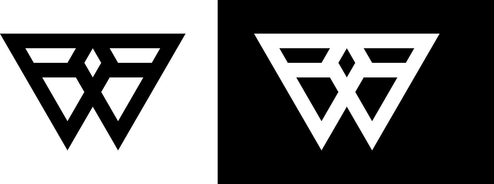 plantilla de logotipo de letra w corporativa.logotipo de letra. vector