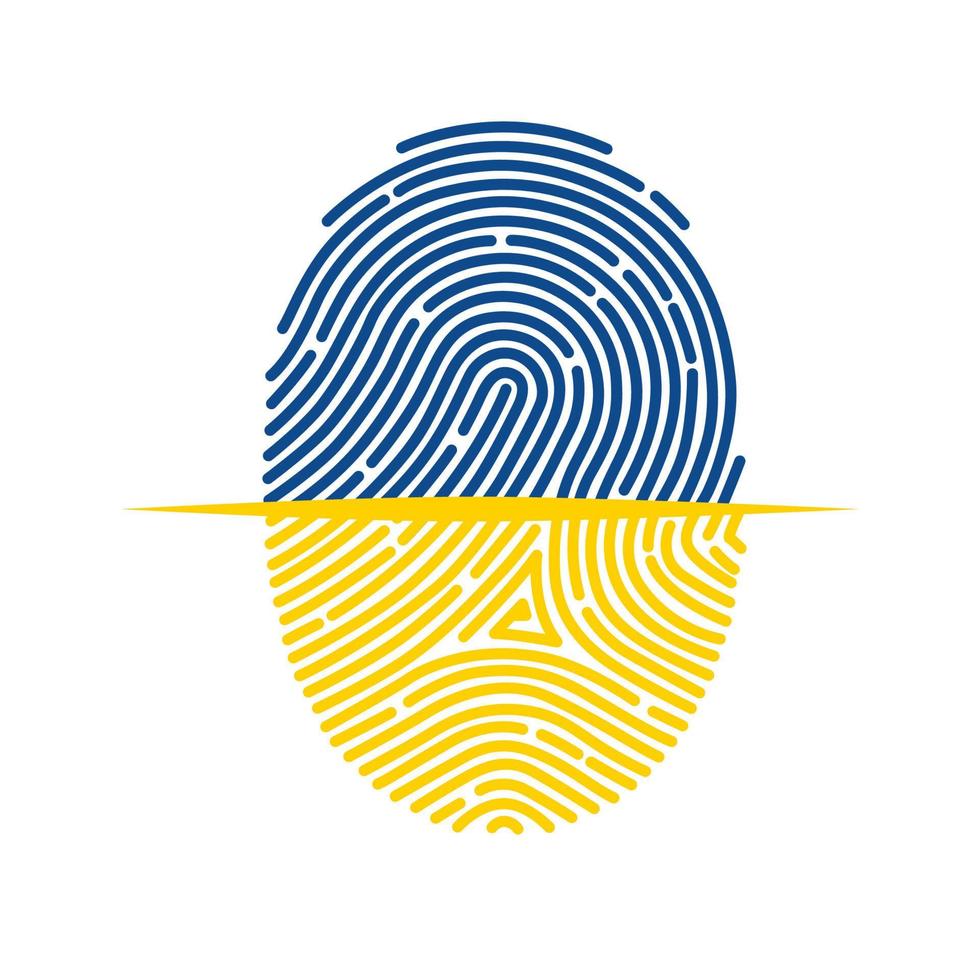 scan fingerprint, identifying fingerprint vector logo
