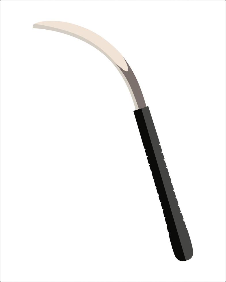 Vector Illustration Weeding Hoe isolated on white background. Carpentry hand tools.