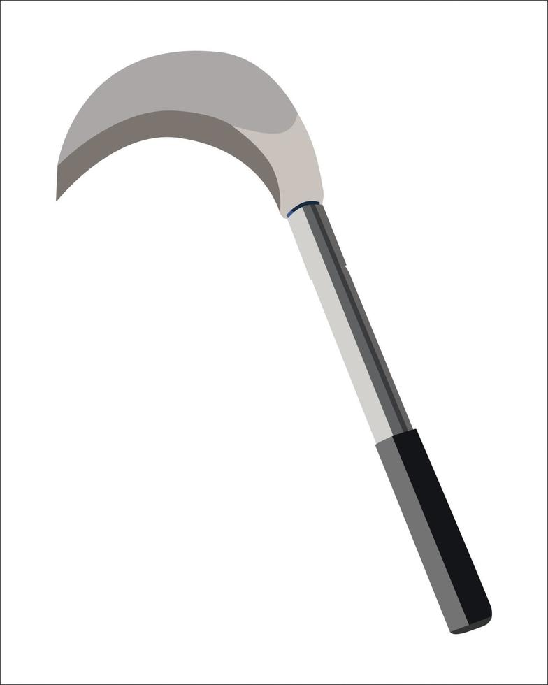 Vector Illustration Weeding Hoe isolated on white background. Carpentry hand tools.