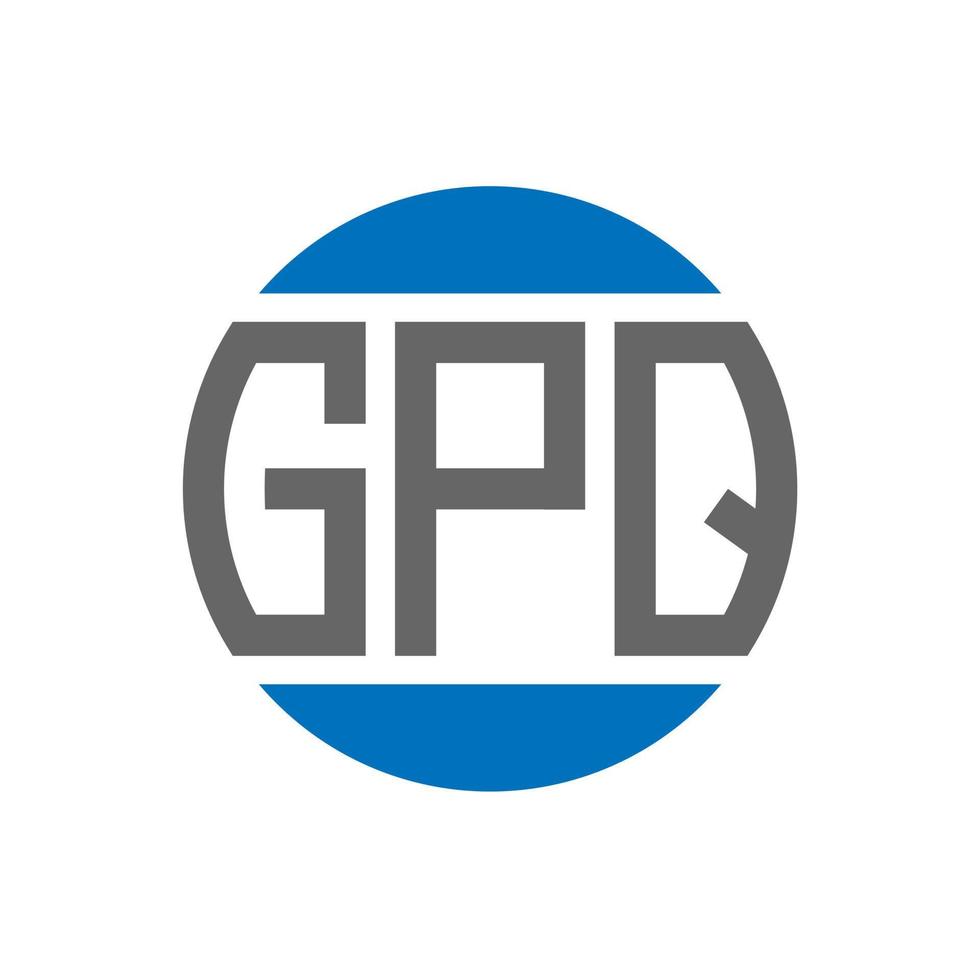 GPQ letter logo design on white background. GPQ creative initials circle logo concept. GPQ letter design. vector