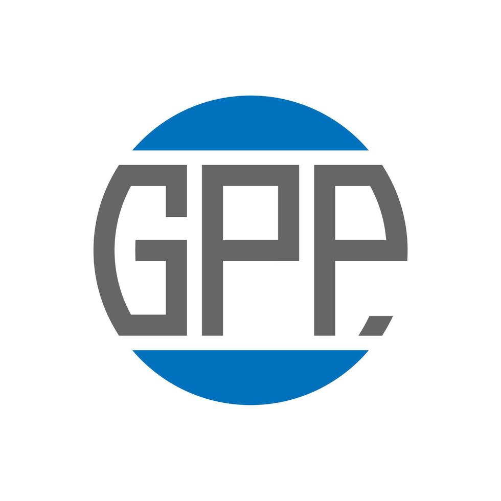 GPP letter logo design on white background. GPP creative initials circle logo concept. GPP letter design. vector