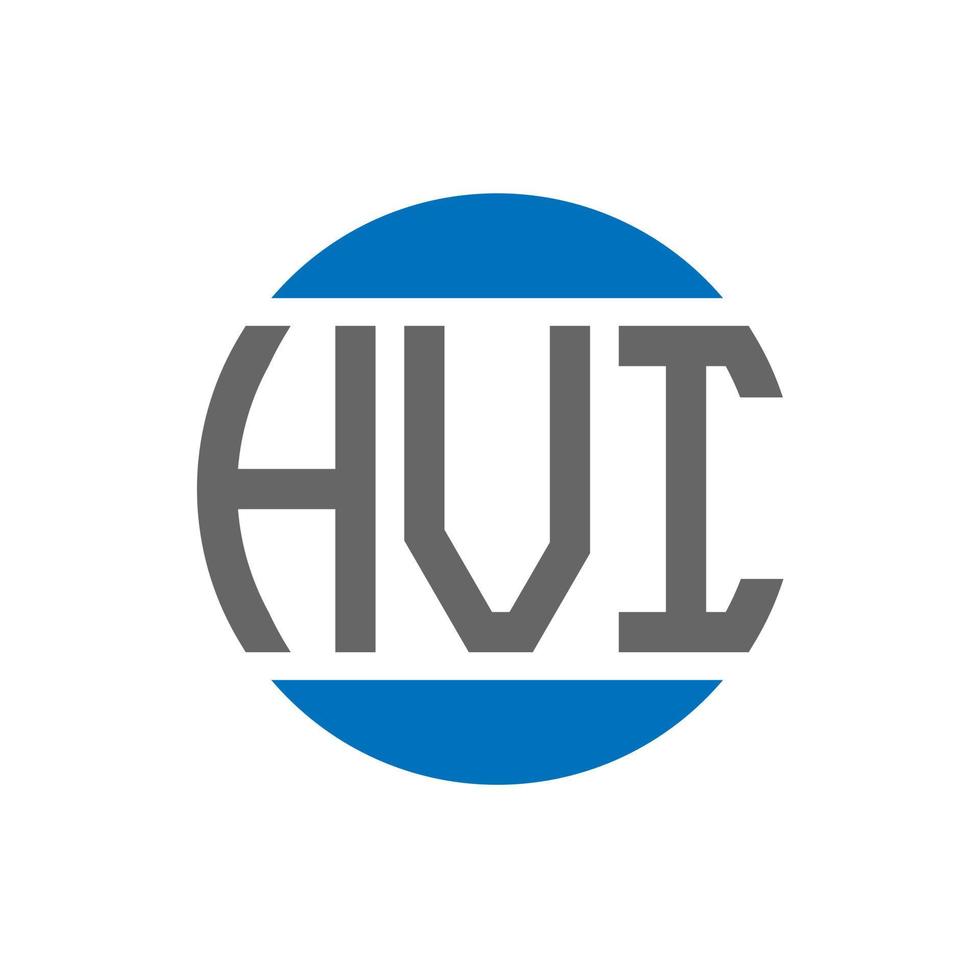 diseño de logotipo de letra hvi sobre fondo blanco. concepto de logotipo de círculo de iniciales creativas hvi. diseño de letras hvi. vector