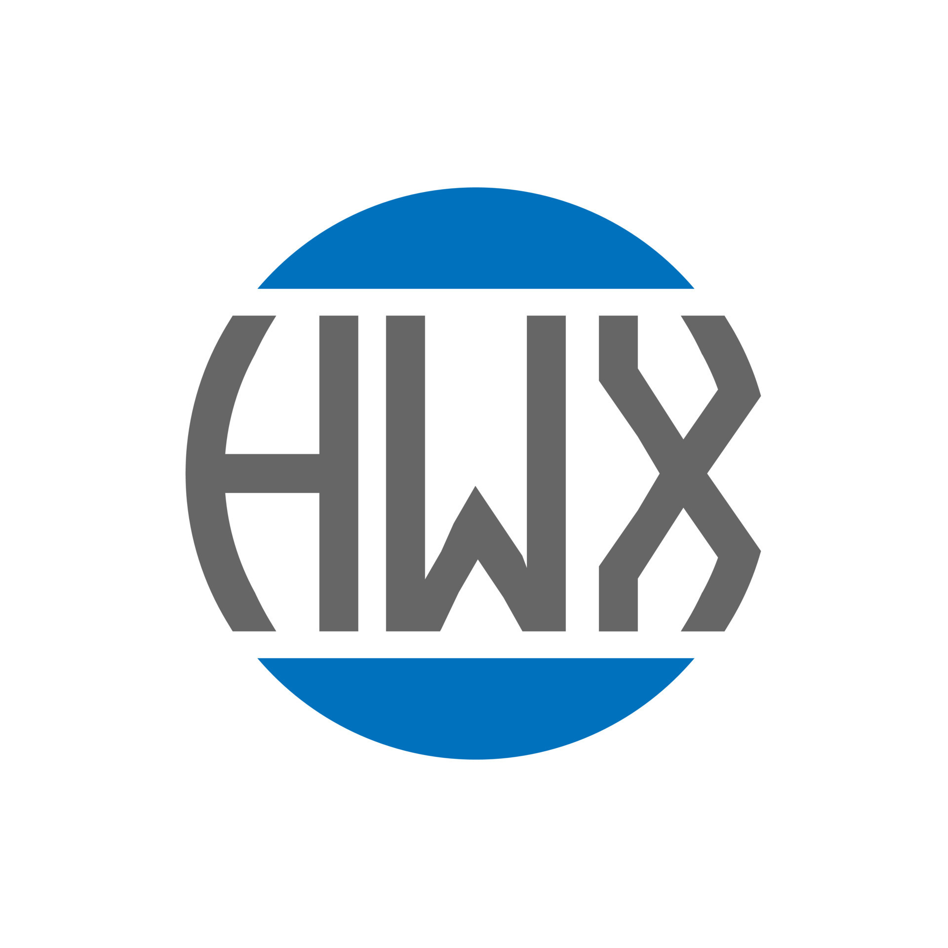 HWX letter logo design on white background. HWX creative initials ...