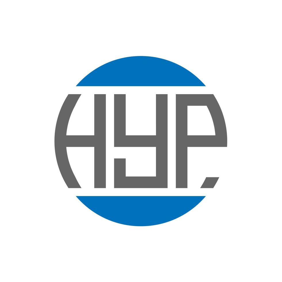 HYP letter logo design on white background. HYP creative initials circle logo concept. HYP letter design. vector
