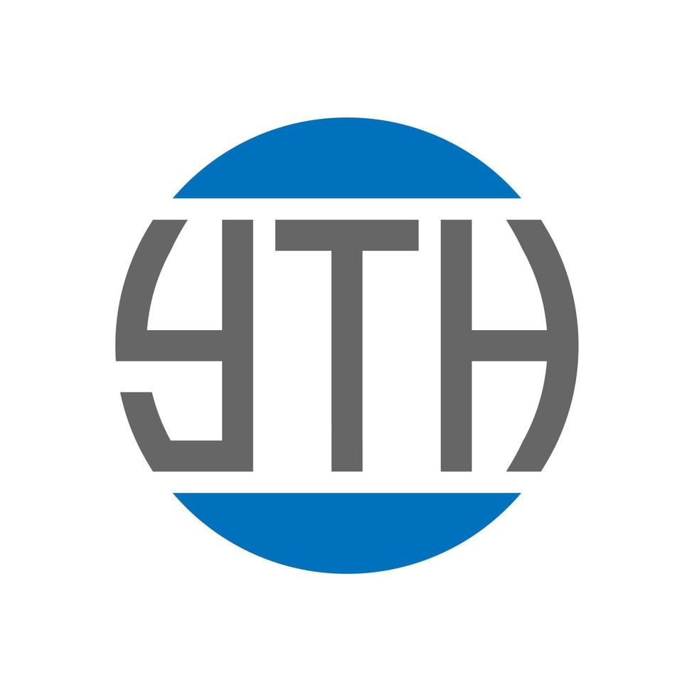 YTH letter logo design on white background. YTH creative initials circle logo concept. YTH letter design. vector