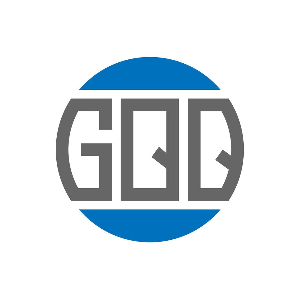 GQQ letter logo design on white background. GQQ creative initials circle logo concept. GQQ letter design. vector
