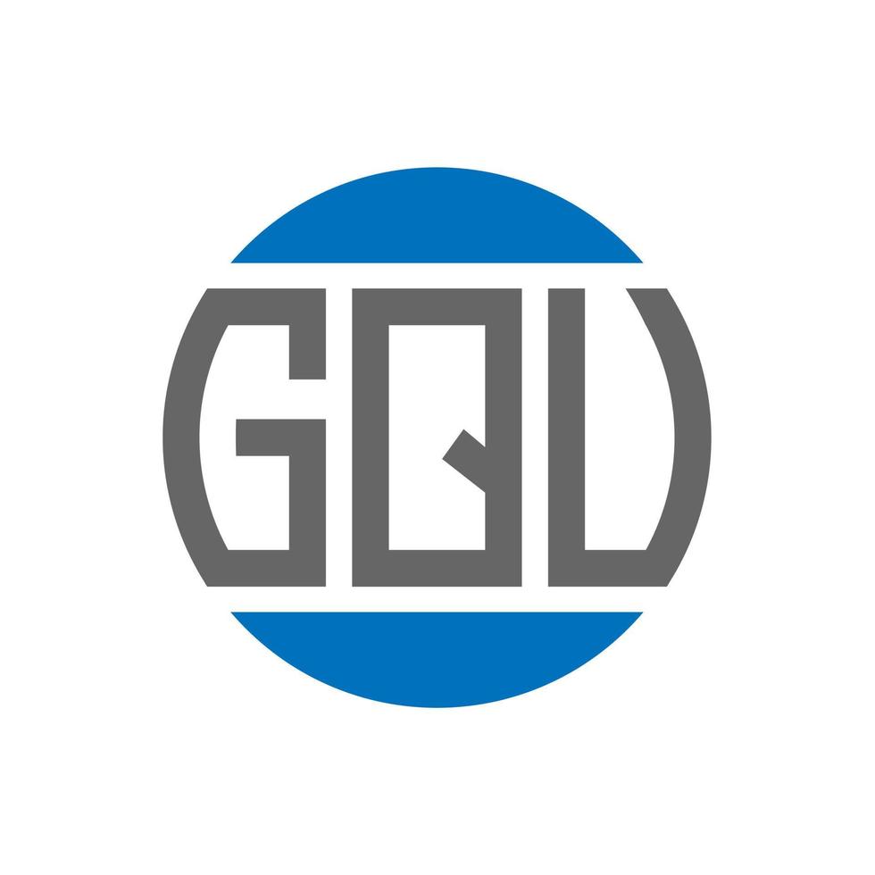 diseño de logotipo de letra gqu sobre fondo blanco. concepto de logotipo de círculo de iniciales creativas gqu. diseño de letras gqu. vector