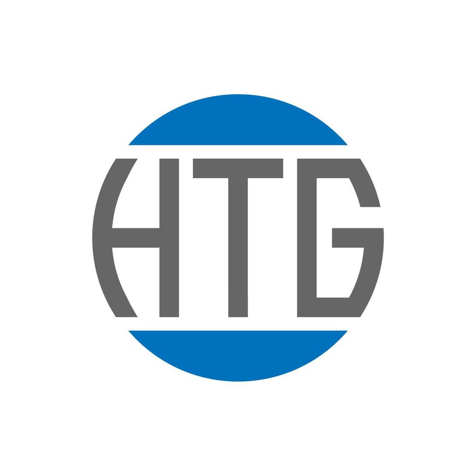 HTG letter logo design on white background. HTG creative initials circle logo concept. HTG letter design. vector