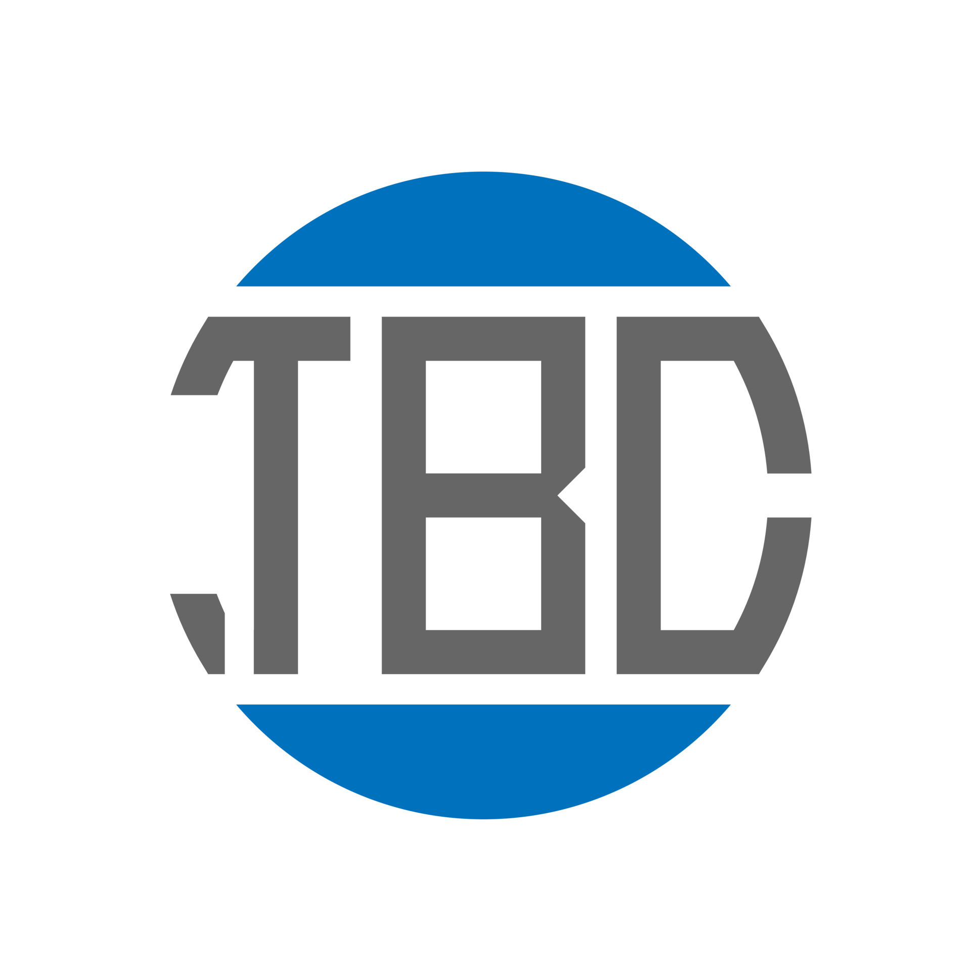 TBC letter logo design on white background. TBC creative initials