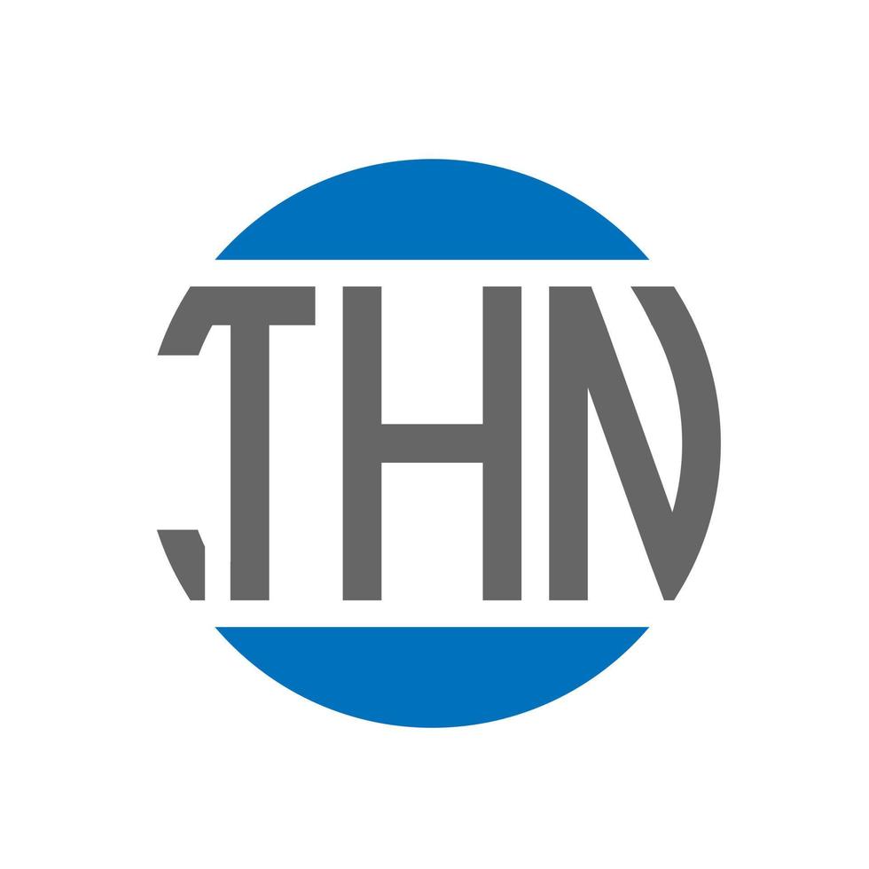 diseño del logotipo de la letra thn sobre fondo blanco. thn iniciales creativas círculo concepto de logotipo. vector