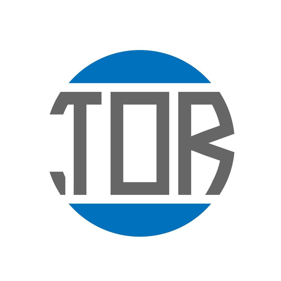 TOR letter logo design on white background. TOR creative initials circle logo concept. vector