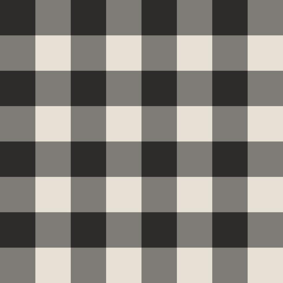 Seamless black and white square grid pattern for background. Black and white woven cloth seamless.  Plaid vector seamless texture. pattern in box. Checkered backgraund.