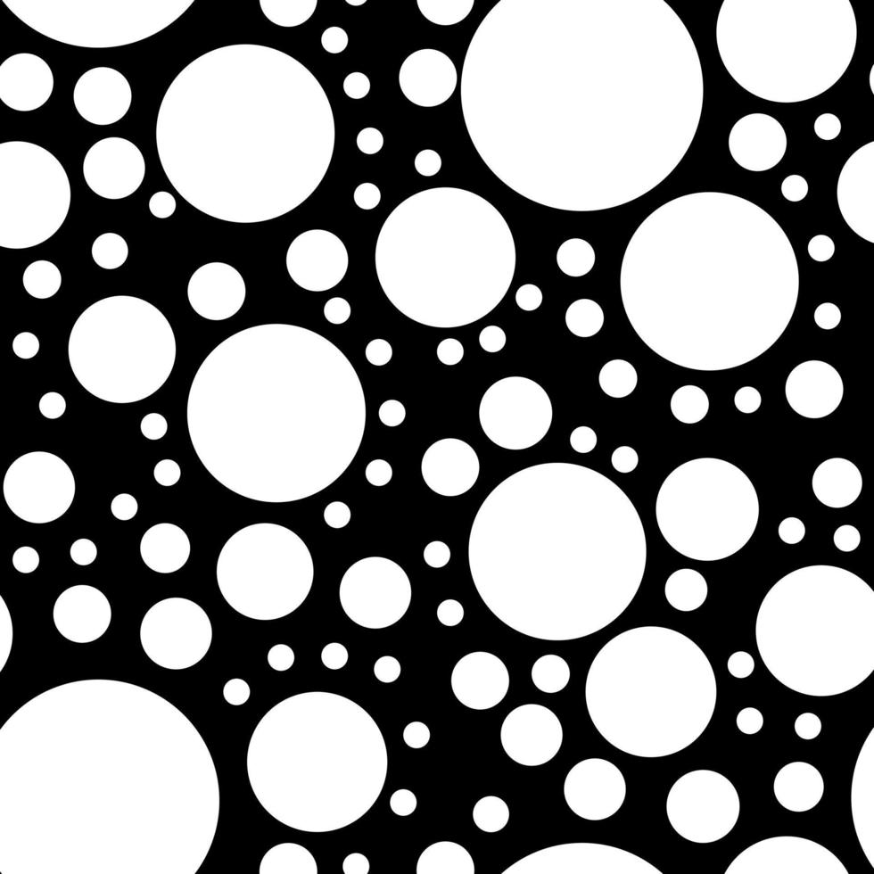 White circle or dot on black background seamless backdrop with dots