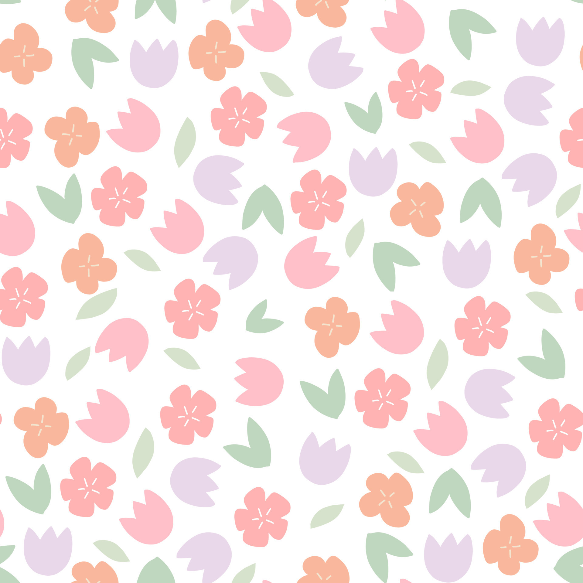 Floral seamless pattern with abstract flowers. Great for textiles
