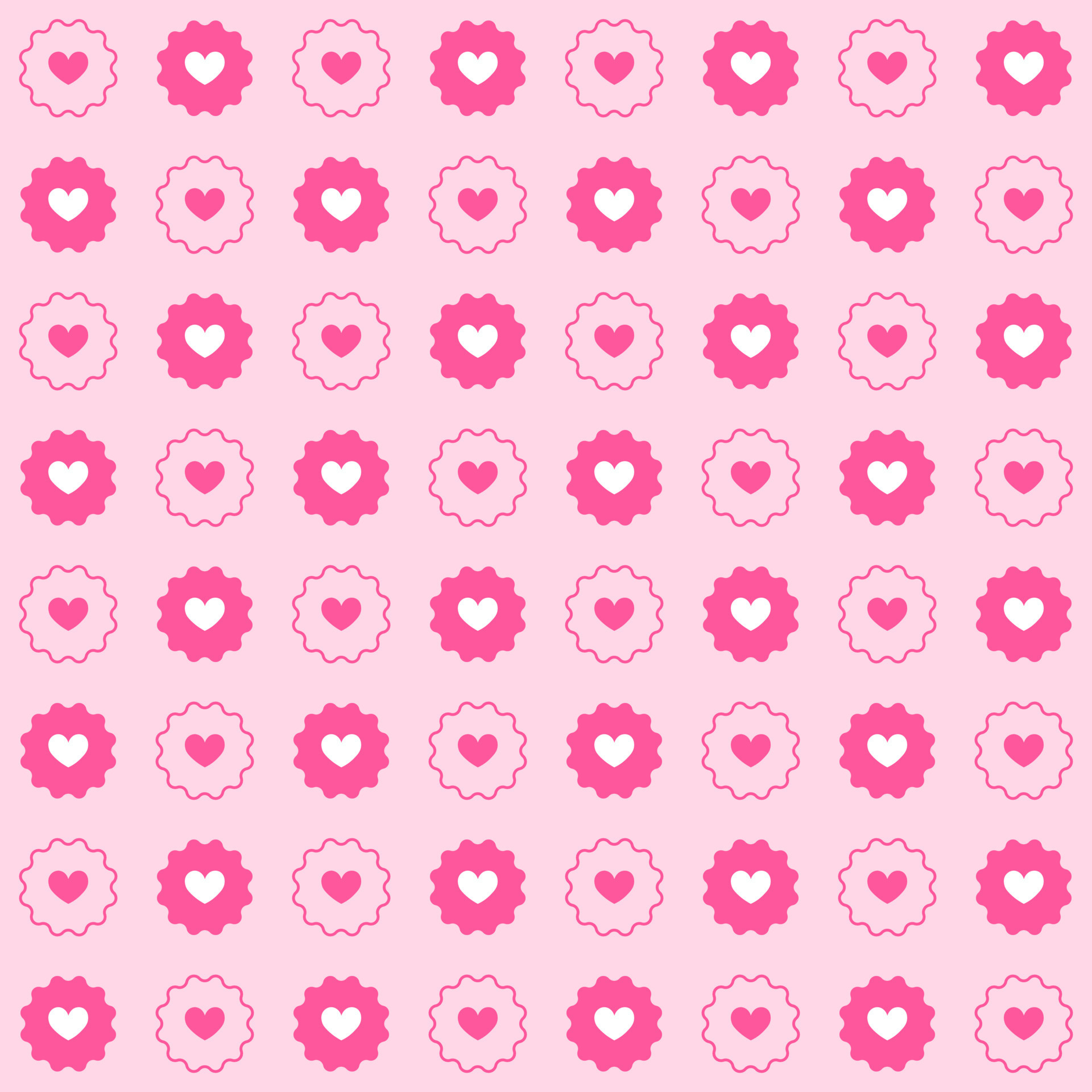 Pink hearts simple vector.Seamless love heart design vector background ...