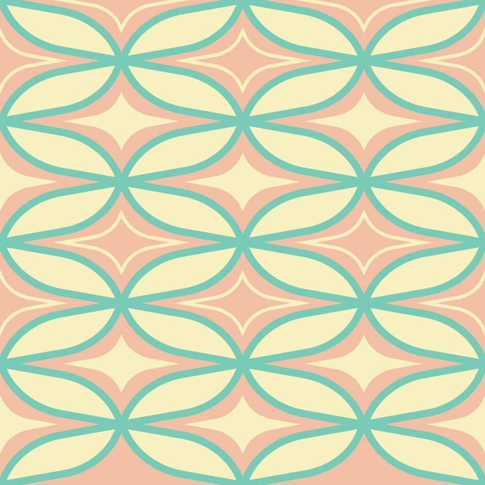 Mid Century retro vintage Pattern 70s vector
