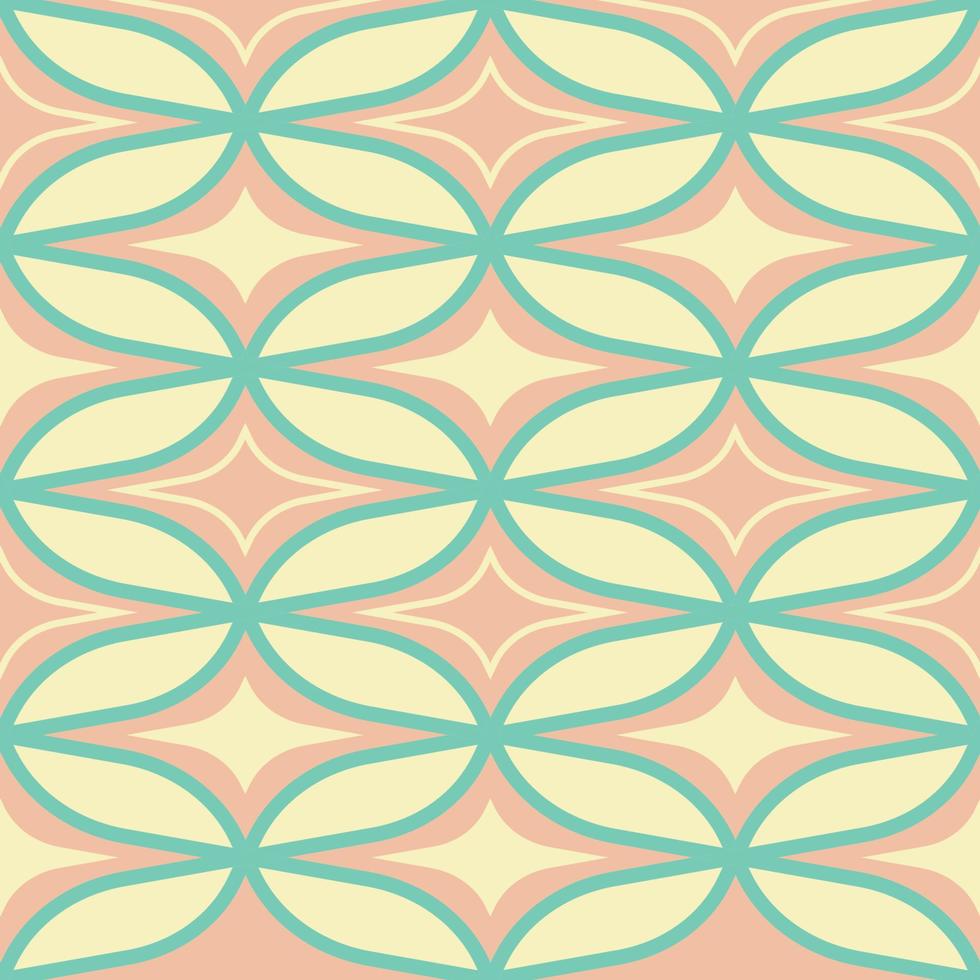 Mid Century retro vintage Pattern 70s vector