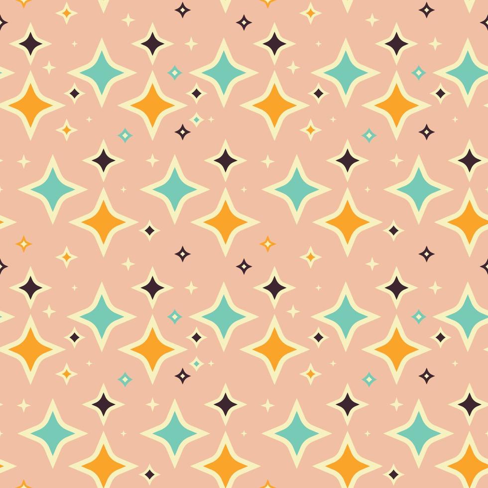 Retro vintage Mid Century pattern in 70s style. Vector illustration