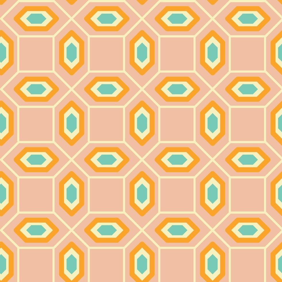 Mid Century retro vintage Pattern 70s vector